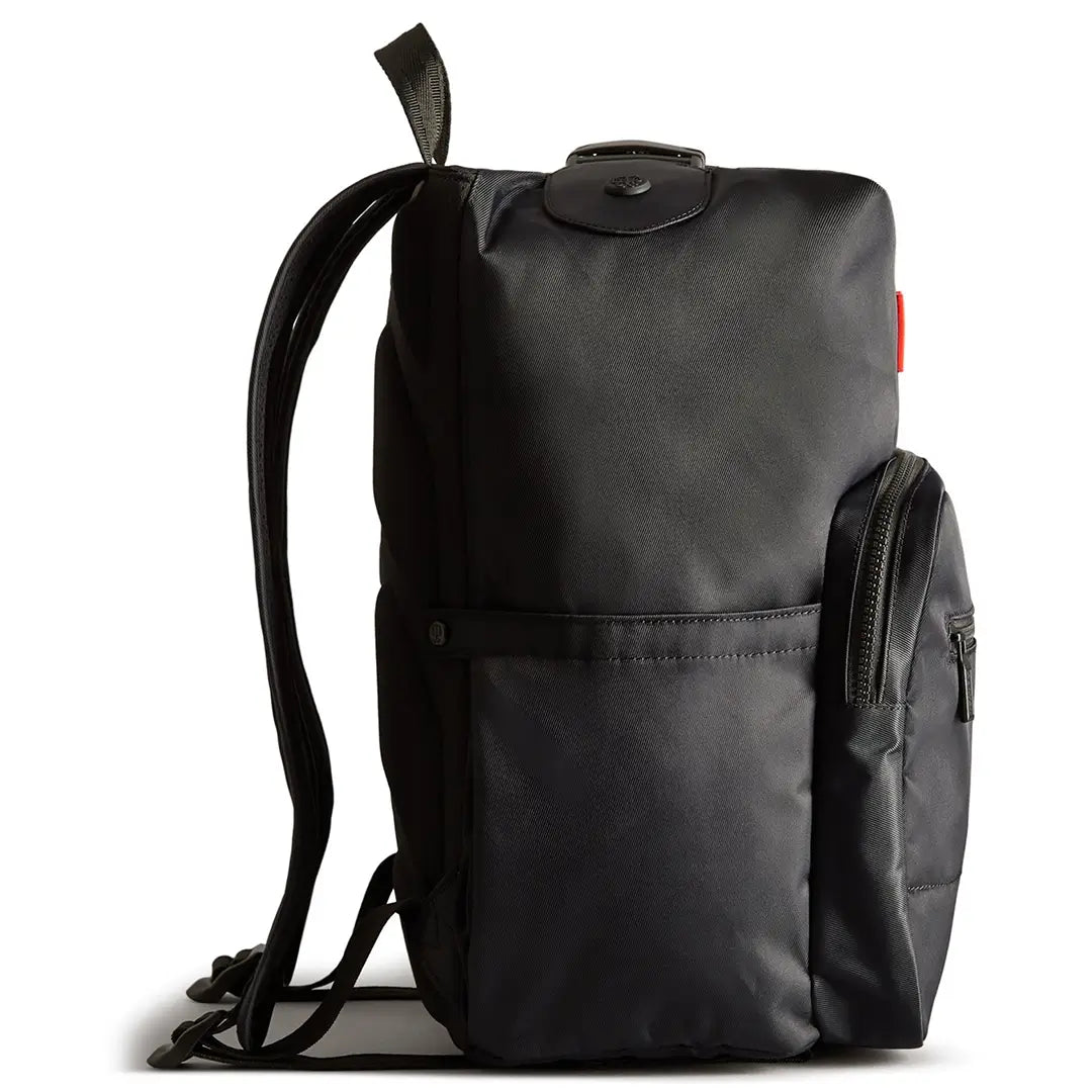 Hunter Nylon Pioneer Large Topclip Backpack Black Great British Outfitters