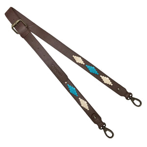 3cm Skinny Leather Strap w/ Cream & Turquoise Leather Strap by Pampeano Accessories Pampeano   