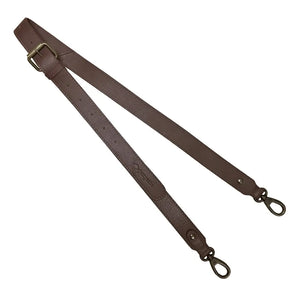 3cm Skinny Plain Brown Leather Strap by Pampeano Accessories Pampeano   