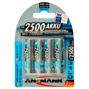 4 x Rechargeable Batteries AA Size / 2500 mAh by Minox Accessories Minox   