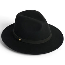 Adventurer Wool Felt Ladies Fedora - Black by Failsworth Accessories Failsworth   