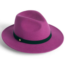 Adventurer Wool Felt Ladies Fedora - Fuchsia by Failsworth Accessories Failsworth   