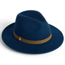 Adventurer Wool Felt Ladies Fedora - Navy by Failsworth Accessories Failsworth   