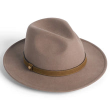 Adventurer Wool Felt Ladies Fedora - Putty by Failsworth Accessories Failsworth   