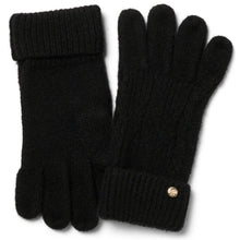 Alice Knitted Wool Gloves - Black by Failsworth Accessories Failsworth   