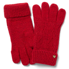 Alice Knitted Wool Gloves - Red by Failsworth Accessories Failsworth   