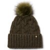 Amelia Cable Knit Beanie Hat - Moss by Failsworth