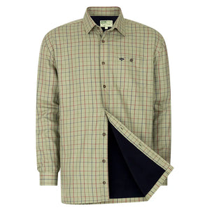 Boxwood Micro-Fleece Lined Shirt - Green Tattersall Check by Hoggs of Fife Shirts Hoggs Of Fife   