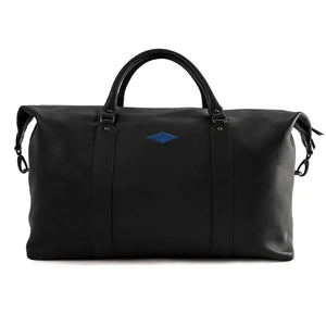 Caballero Large Travel Bag - Black Leather w/ Jean Navy Stitching by Pampeano Accessories Pampeano   