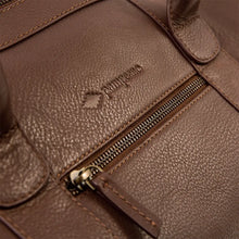 Caballero Large Travel Bag - Brown Leather w/ Cream Stitching by Pampeano Accessories Pampeano   