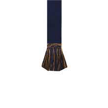 Classic Garter Ties by House of Cheviot Accessories House of Cheviot Navy/Ochre  