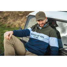 Dumfries 1888 Gents 1/4 Zip Sweatshirt - Forest/White by Hoggs of Fife Knitwear Hoggs of Fife   