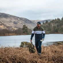 Dumfries 1888 Gents 1/4 Zip Sweatshirt - Forest/White by Hoggs of Fife Knitwear Hoggs of Fife   