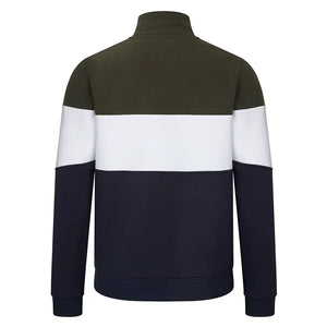 Dumfries 1888 Gents 1/4 Zip Sweatshirt - Forest/White by Hoggs of Fife Knitwear Hoggs of Fife   