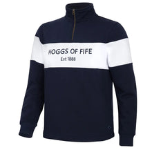 Dumfries 1888 Gents 1/4 Zip Sweatshirt - Navy/White by Hoggs of Fife Knitwear Hoggs of Fife   