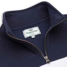 Dumfries 1888 Gents 1/4 Zip Sweatshirt - Navy/White by Hoggs of Fife Knitwear Hoggs of Fife   