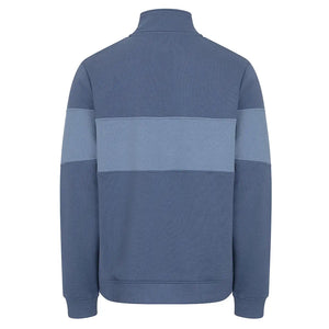 Dumfries 1888 Gents 1/4 Zip Sweatshirt - Sea Blue/Vintage Blue by Hoggs of Fife Knitwear Hoggs of Fife   