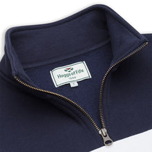 Dumfries 1888 Ladies 1/4 Zip Sweatshirt - Navy/White by Hoggs of Fife Knitwear Hoggs of Fife   