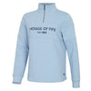 Dumfries 1888 Ladies 1/4 Zip Sweatshirt - Plain Blue by Hoggs of Fife