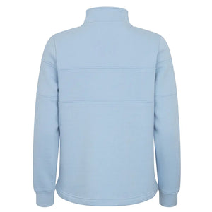 Dumfries 1888 Ladies 1/4 Zip Sweatshirt - Plain Blue by Hoggs of Fife Knitwear Hoggs of Fife   