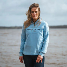 Dumfries 1888 Ladies 1/4 Zip Sweatshirt - Plain Blue by Hoggs of Fife Knitwear Hoggs of Fife   