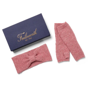 Emily Headband & Hand Warmer Gift Set - Rose by Failsworth Accessories Failsworth   