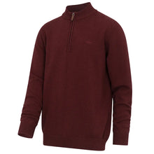 Falkirk Quarter Zip Pullover - Berry Red by Hoggs of Fife Knitwear Hoggs of Fife   