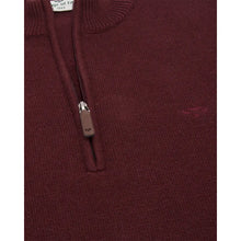 Falkirk Quarter Zip Pullover - Berry Red by Hoggs of Fife Knitwear Hoggs of Fife   