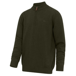 Falkirk Quarter Zip Pullover - Fern Green by Hoggs of Fife Knitwear Hoggs of Fife   