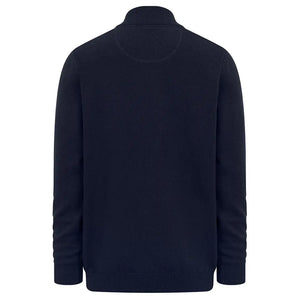 Falkirk Quarter Zip Pullover - Heather Blue by Hoggs of Fife Knitwear Hoggs of Fife   