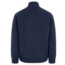 Hebrides II Zip Neck Windproof Pullover - Storm Blue by Hoggs of Fife Knitwear Hoggs of Fife   