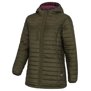 Kingston Ladies Hooded Jacket - Olive/Merlot by Hoggs of Fife Jackets & Coats Hoggs of Fife   