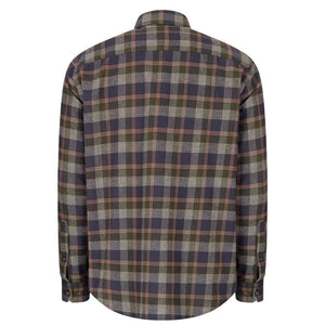 Kirkwall Brushed Flannel Check Shirt - Navy/Green Check by Hoggs of Fife Shirts Hoggs of Fife   