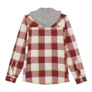 Ladies Flannel Shirt Jacket - Fired Brick by Dickies Jackets & Coats Dickies   