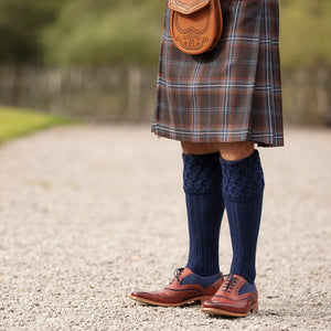 Lewis Wool Kilt Hose - Navy by House of Cheviot Accessories House of Cheviot   