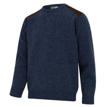 Melrose II Crew Neck Pullover - Storm Blue by Hoggs of Fife Knitwear Hoggs of Fife   