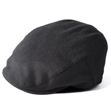 Melton Flat Cap - Black by Failsworth Accessories Failsworth   