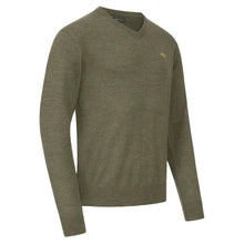 Merino V-Neck Sweater - Dark Olive by Blaser Knitwear Blaser   