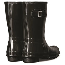 Original Short Gloss Wellington Boots - Black by Hunter Footwear Hunter   