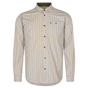 Oxford Shooting Shirt - Classic Blue/Classic Brown Check by Seeland Shirts Seeland   