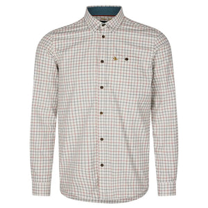 Oxford Shooting Shirt - Grape Leaf/Terracotta Check by Seeland Shirts Seeland   