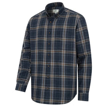 Pitlessie Button Down Flannel Shirt - Blue/Brown/White by Hoggs of Fife Shirts Hoggs of Fife   