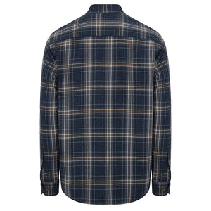 Pitlessie Button Down Flannel Shirt - Blue/Brown/White by Hoggs of Fife Shirts Hoggs of Fife   