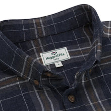 Pitlessie Button Down Flannel Shirt - Blue/Brown/White by Hoggs of Fife Shirts Hoggs of Fife   