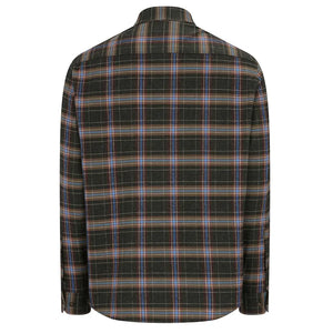 Pitlessie Button Down Flannel Shirt - Thyme/Cobblestone by Hoggs of Fife Shirts Hoggs of Fife   