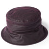 Pleated British Wax Ladies Hat - Merlot by Failsworth