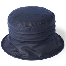 Pleated British Wax Ladies Hat - Navy by Failsworth Accessories Failsworth   