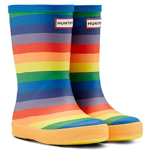 Rainbow Children's Wellington Boots - Multicoloured by Hunter Footwear Hunter   