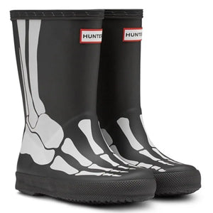 Skeleton Children's Wellington Boots - Black by Hunter Footwear Hunter   