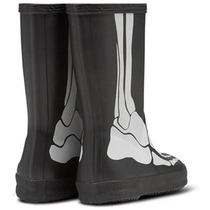 Skeleton Children's Wellington Boots - Black by Hunter Footwear Hunter   